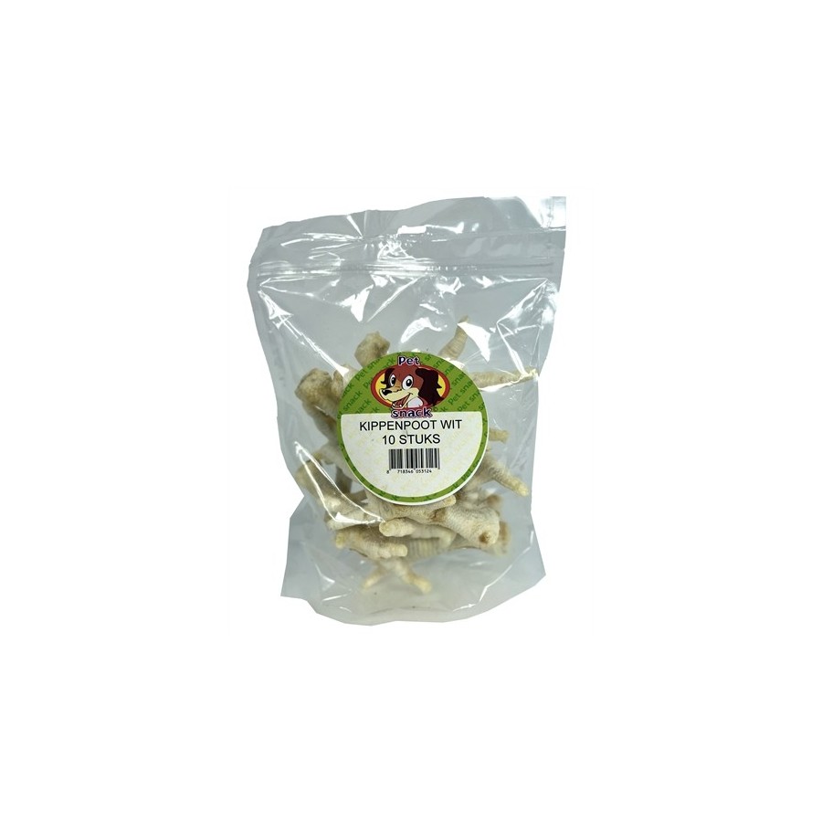 Petsnack Kippenpoten Wit 10 ST