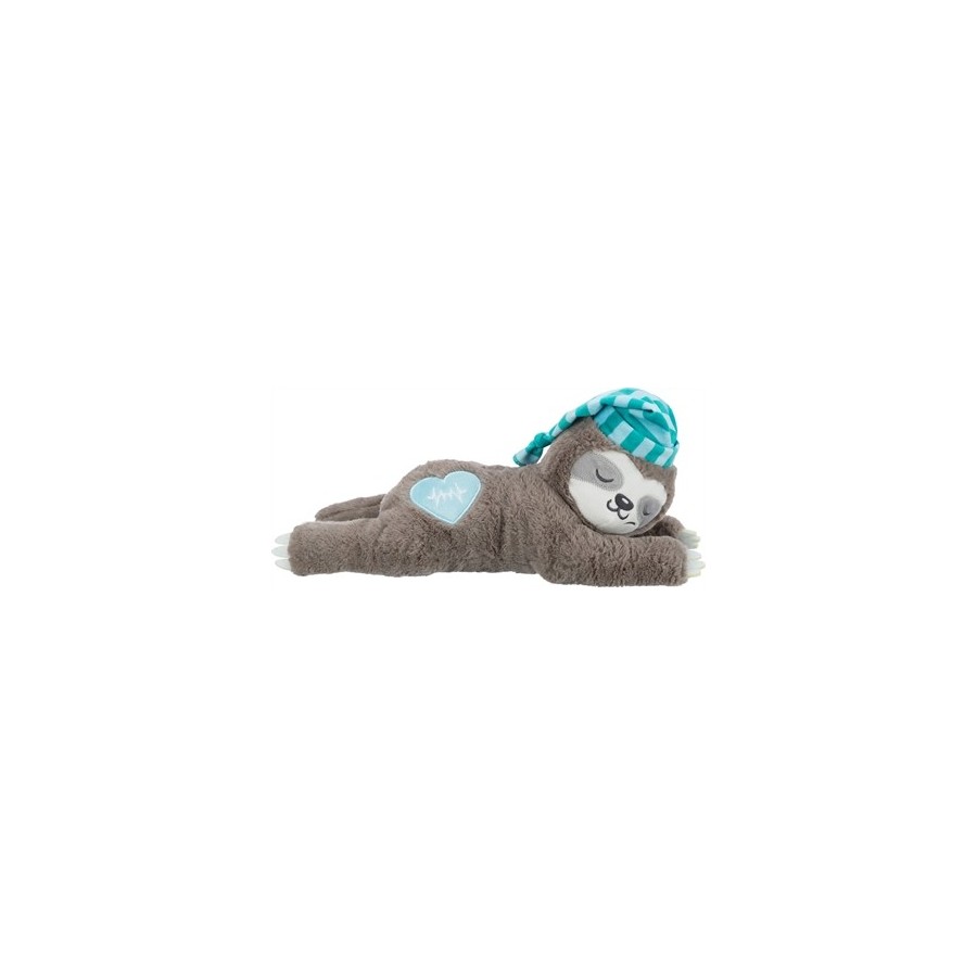 Trixie Pluche Luiaard Grijs Met Heartbeat Voor Puppy 34 CM