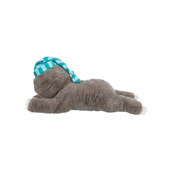 Trixie Pluche Luiaard Grijs Met Heartbeat Voor Puppy 34 CM