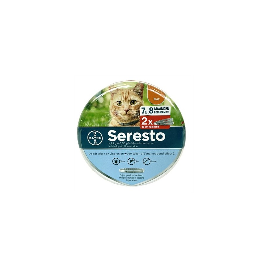 Bayer Seresto Teken- En Vlooienband Kat 38 CM 2 ST