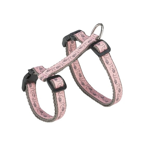 Trixie Kattentuig Met Riem Grijs / Roze 27-45 CM/13 MM 120 CM