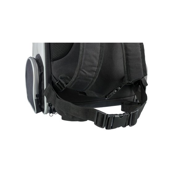 Trixie Hondentas Rugtas Chloe Lichtgrijs / Zwart 39X27X43 CM