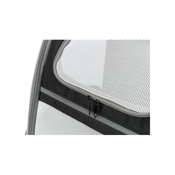 Trixie Hondentas Rugtas Chloe Lichtgrijs / Zwart 39X27X43 CM