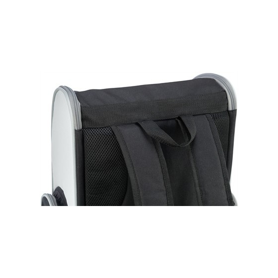Trixie Hondentas Rugtas Chloe Lichtgrijs / Zwart 39X27X43 CM