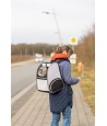 Trixie Hondentas Rugtas Chloe Lichtgrijs / Zwart 39X27X43 CM