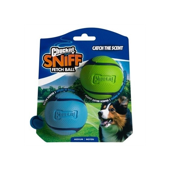 Chuckit Sniff Fetch Bal Combo Pindakaas & Bacon 6 CM