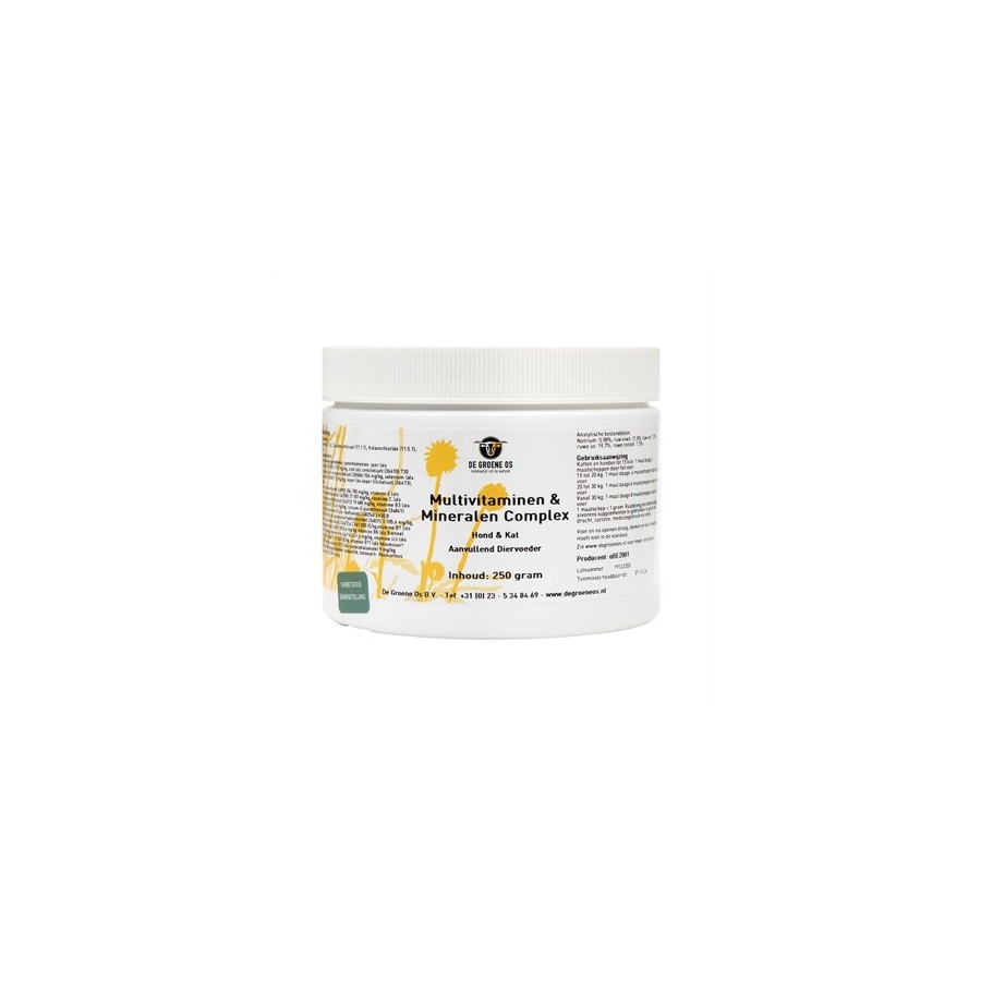 De Groene Os - Multivitaminen / Mineralen Complex Hond / Kat, 250gr