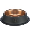 Trixie - Be Nordic Voer / Waterbak Rvs / Rubber Zwart / Brons, 19cm 450ml 4st