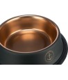 Trixie - Be Nordic Voer / Waterbak Rvs / Rubber Zwart / Brons, 19cm 450ml 4st