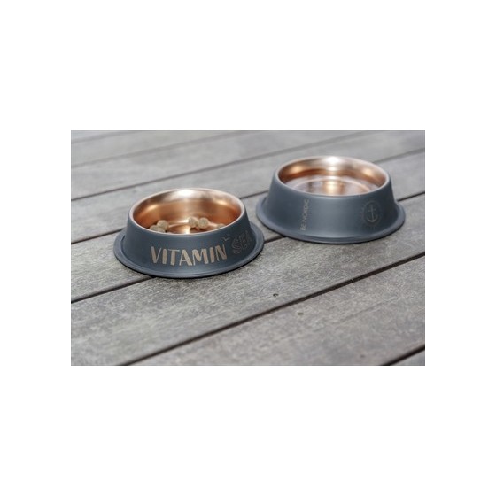 Trixie - Be Nordic Voer / Waterbak Rvs / Rubber Zwart / Brons, 19cm 450ml 4st