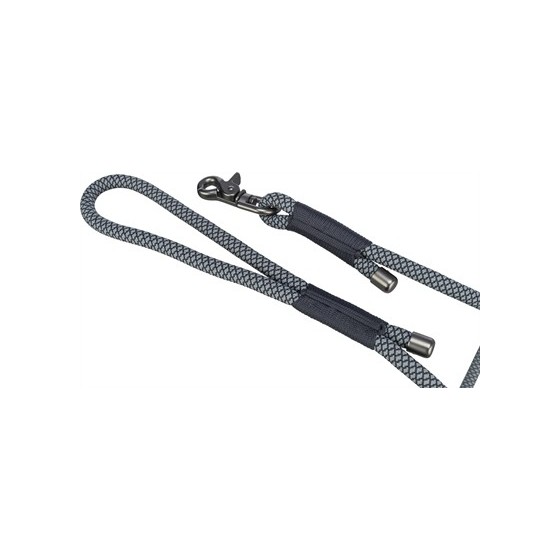 Trixie Soft Rope Hondenriem Zwart / Grijs 100X1 CM