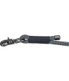 Trixie Soft Rope Hondenriem Verstelbaar Zwart / Grijs 200X1 CM