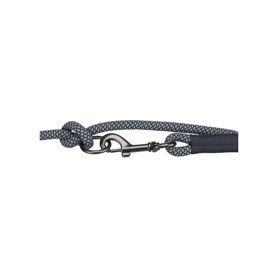 Trixie Soft Rope Hondenriem Verstelbaar Zwart / Grijs 200X1 CM