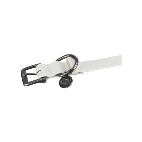 Trixie - Citystyle Halsband Hond Pvc Lichtgrijs, 30-37x2cm
