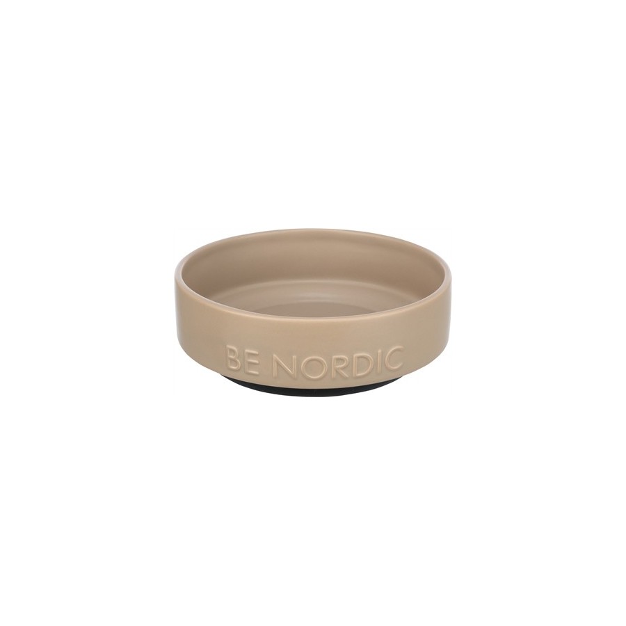 Trixie Be Nordic Voerbak Hond Keramiek / Rubber Taupe 16 CM
