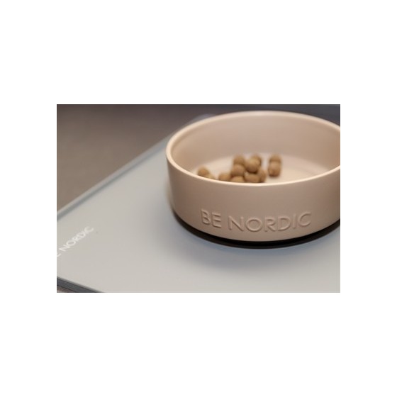 Trixie Be Nordic Voerbak Hond Keramiek/ Rubber Taupe 18 CM