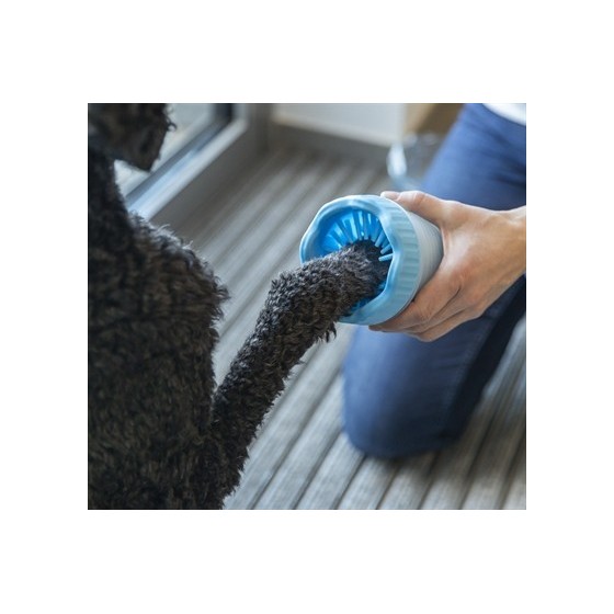 Trixie Pootreiniger Voor De Hond Silicone / Pp Blauw SMALL 11 CM
