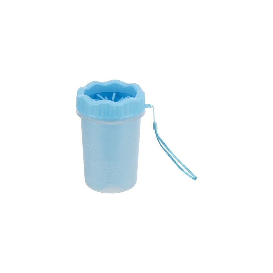Trixie - Pootreiniger Voor De Hond Silicone / Pp Blauw M/L, 15cm