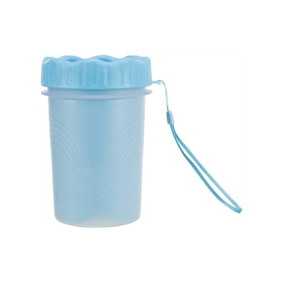 Trixie - Pootreiniger Voor De Hond Silicone / Pp Blauw M/L, 15cm