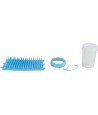Trixie - Pootreiniger Voor De Hond Silicone / Pp Blauw M/L, 15cm