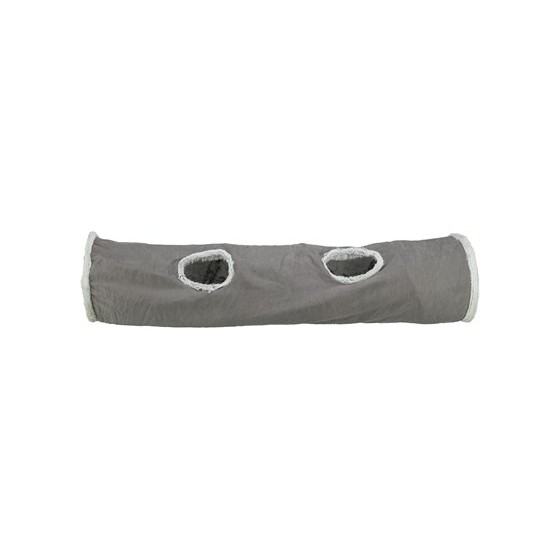 Trixie Katten Speeltunnel Harvey Velours / Pluche Grijs 27X116 CM