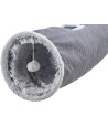 Trixie Katten Speeltunnel Harvey Velours / Pluche Grijs 27X116 CM