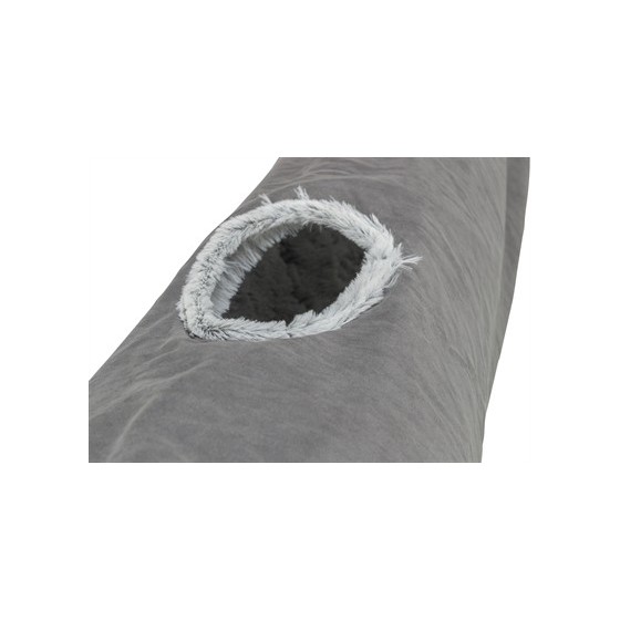 Trixie Katten Speeltunnel Harvey Velours / Pluche Grijs 27X116 CM