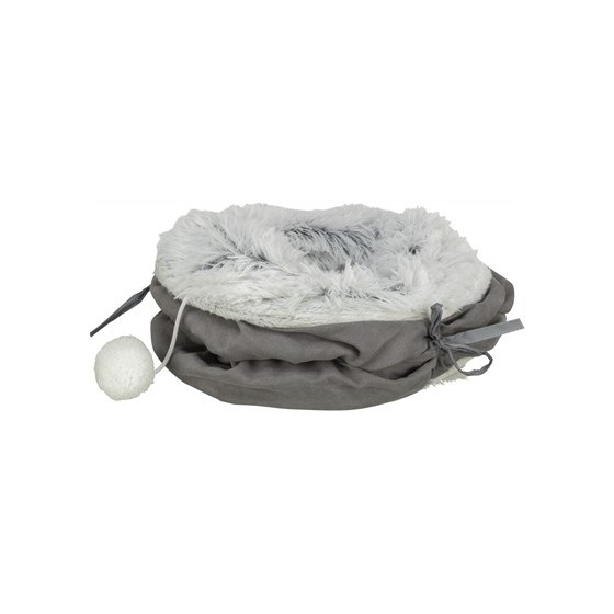 Trixie Katten Speeltunnel Harvey Velours / Pluche Grijs 27X116 CM