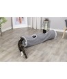 Trixie Katten Speeltunnel Harvey Velours / Pluche Grijs 27X116 CM