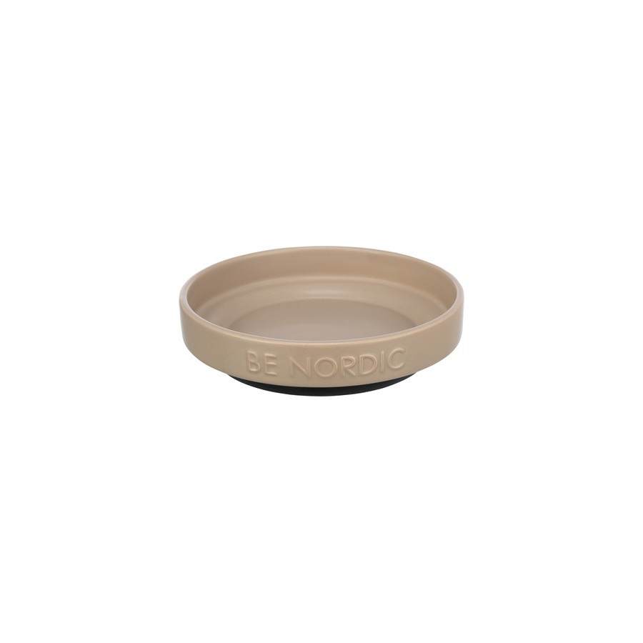 Trixie Be Nordic Voerbak Kat Keramiek / Rubber Taupe 16 CM