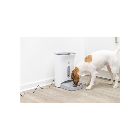 Trixie Voederautomaat Smart 2.0 Wit / Grijs 4,5 LTR 24X19X38 CM