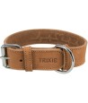 Trixie - Rustic Vetleer Halsband Hond Heartbeat Bruin, 34-40x3cm