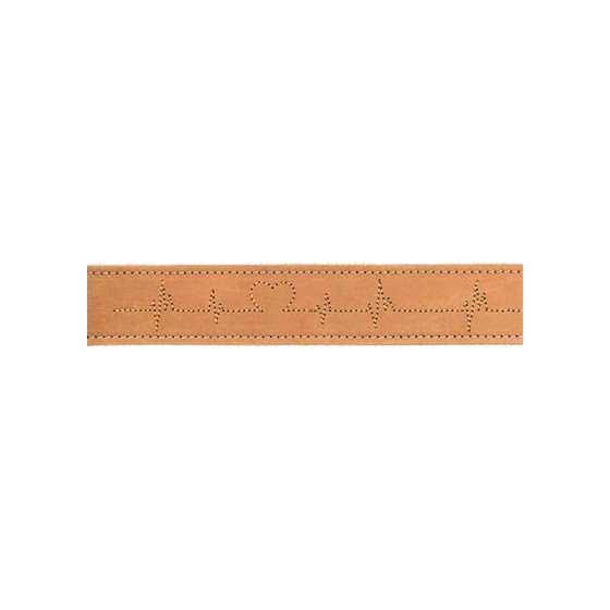Trixie - Rustic Vetleer Halsband Hond Heartbeat Bruin, 34-40x3cm