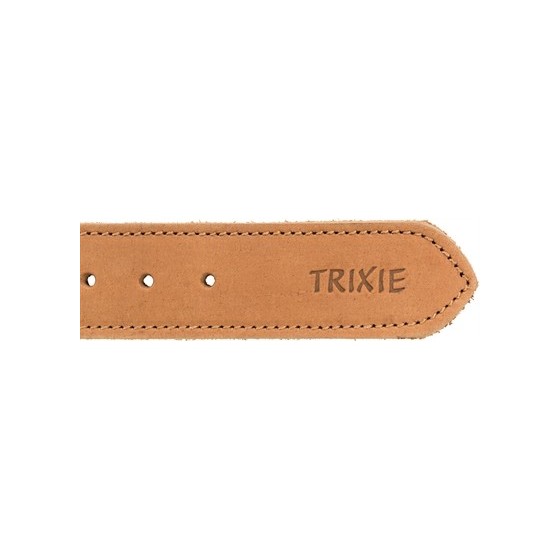 Trixie - Rustic Vetleer Halsband Hond Heartbeat Bruin, 34-40x3cm