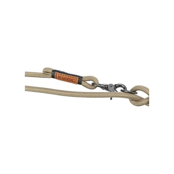 Trixie Be Nordic Hondenriem Verstelbaar Zand / Zwart 200X1,3 CM