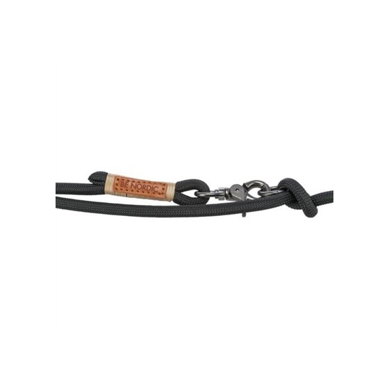 Trixie Be Nordic Hondenriem Verstelbaar Zwart / Zand 200X1,3 CM