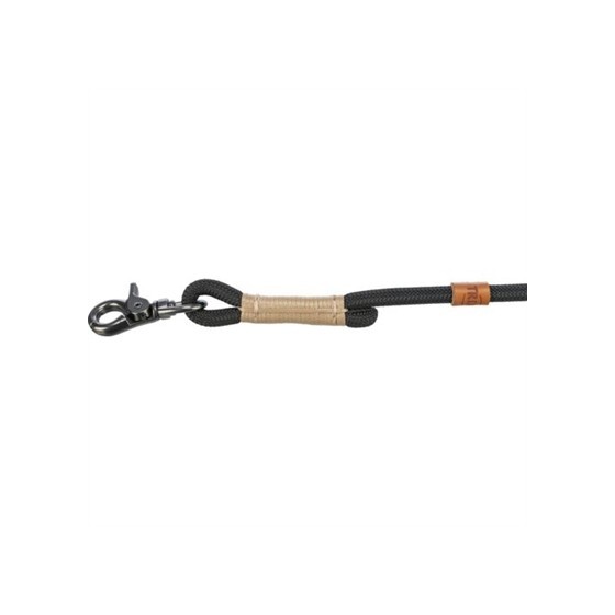 Trixie Be Nordic Hondenriem Verstelbaar Zwart / Zand 200X1,3 CM