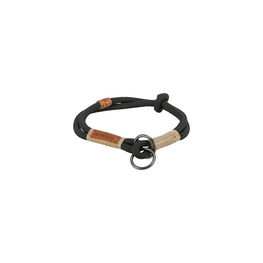 Trixie - Be Nordic Halsband Hond Half-Slip Zwart / Zand, 30x0,6cm