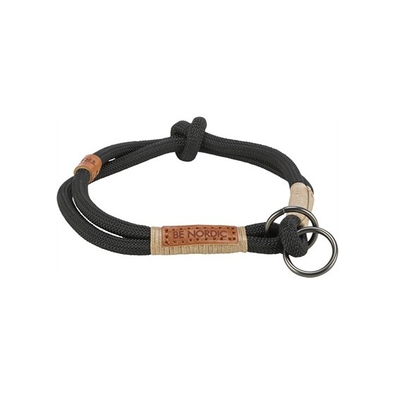 Trixie - Be Nordic Halsband Hond Half-Slip Zwart / Zand 35x0,6cm