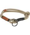 Trixie - Be Nordic Halsband Hond Half-Slip Zand / Zwart, 40x0,8cm