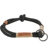 Trixie - Be Nordic Halsband Hond Half-Slip Zwart / Zand, 40x0,8cm