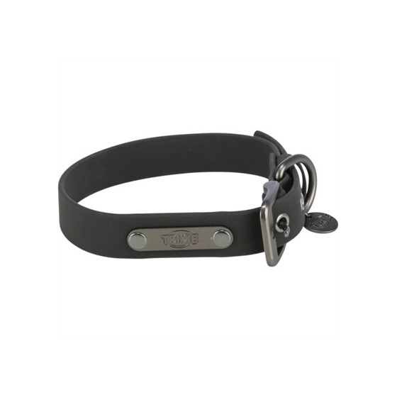 Trixie - Citystyle Halsband Hond Pvc Zwart, 30-37x2cm
