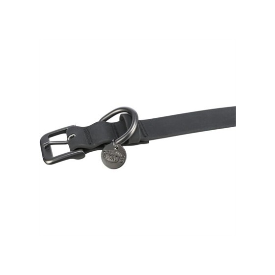 Trixie - Citystyle Halsband Hond Pvc Zwart, 35-42x2cm
