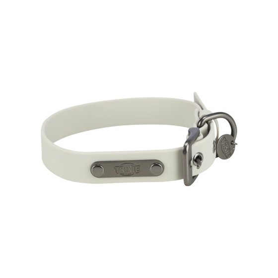Trixie - Citystyle Halsband Hond Pvc Lichtgrijs, 40-47x2,5cm