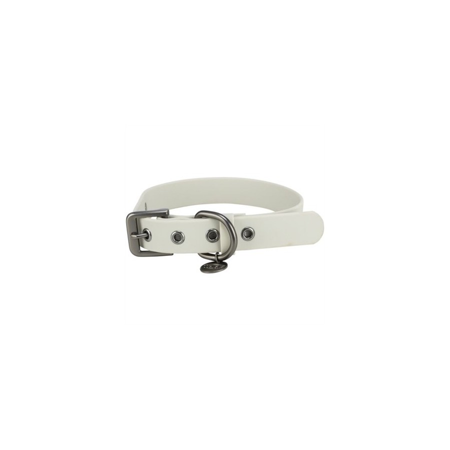 Trixie - Citystyle Halsband Hond Pvc Lichtgrijs, 50-57x3cm