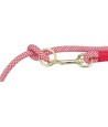 Trixie Soft Rope Hondenriem Verstelbaar Rood / Creme 200X1 CM