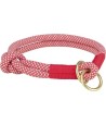 Trixie Soft Rope Halsband Hond Half-Slip Rood / Creme 55X1 CM