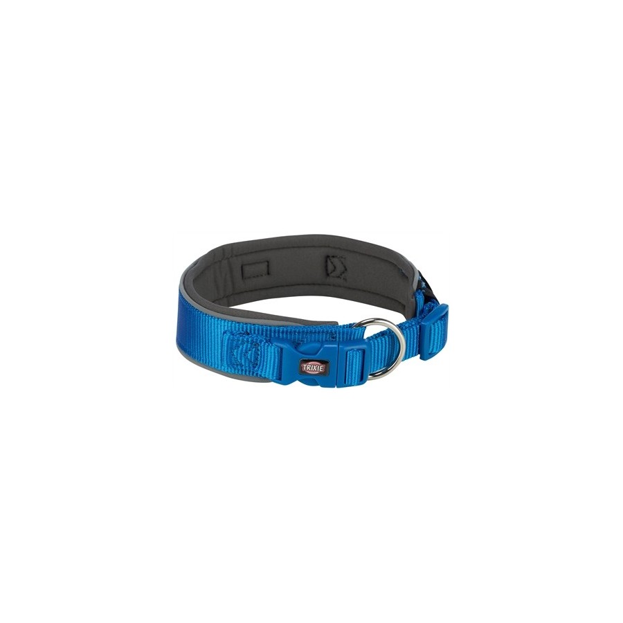 Trixie - Premium Halsband Hond Extra Breed Royal Blauw / Grafiet Grijs, 40-48x4cm
