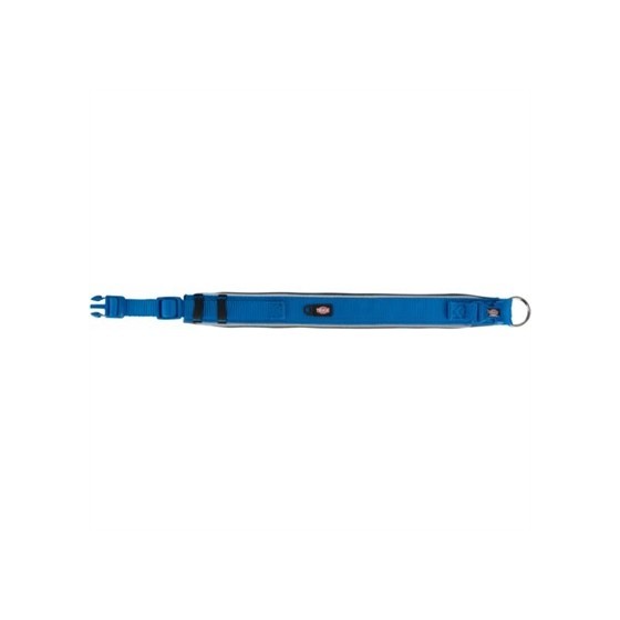 Trixie - Premium Halsband Hond Extra Breed Royal Blauw / Grafiet Grijs, 46-55x5cm