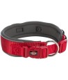 Trixie - Premium Halsband Hond Extra Breed Rood / Grafiet Grijs, 27-35x2,5cm